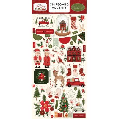 Carta Bella Hello Christmas Sticker - Chipboard Accents
